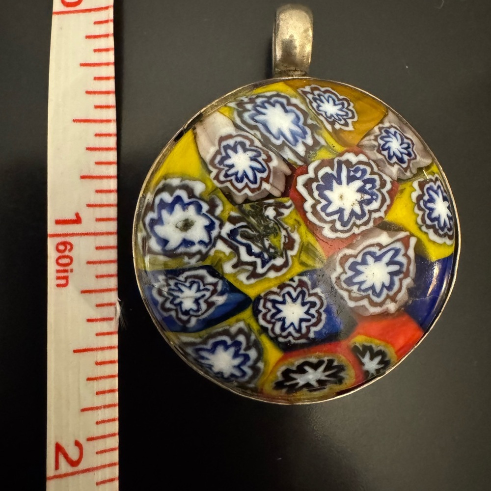Murano Millefiori Glass Pendant - Picture 3 of 4